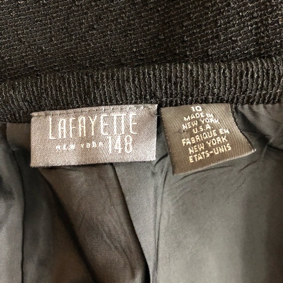 Lafayette 148 New York skirt black size 10 career - Picture 6 of 7